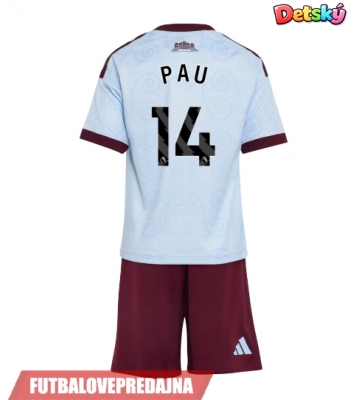 Lacne Dětský Futbalové dres Aston Villa Pau Torres #14 2026-27 Krátky Rukáv - Tretina (+ trenírky)